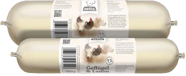 Seitz Hundefutter Geflügel & Lamm 800g (Wurst)